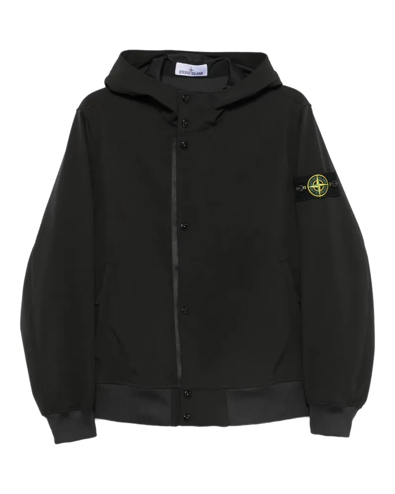 Stone Island Kapuzenjacke mit Reißverschluss - Schwarz Schwarz