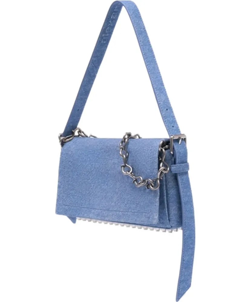 Alexander Wang embossed chain ricco shoulder bag - Blau Blau