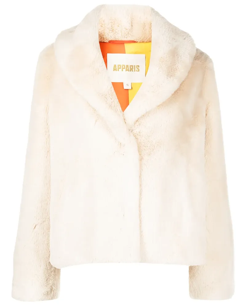 APPARIS Jacke aus Faux Fur - Nude Nude