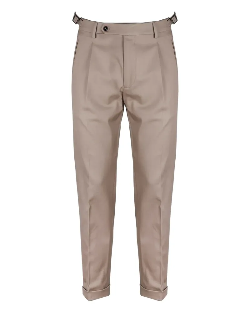Berwich Plissierte Hose mit Umschlag - Nude Nude