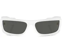 Eckige Sonnenbrille mit Medusa - Weiß
