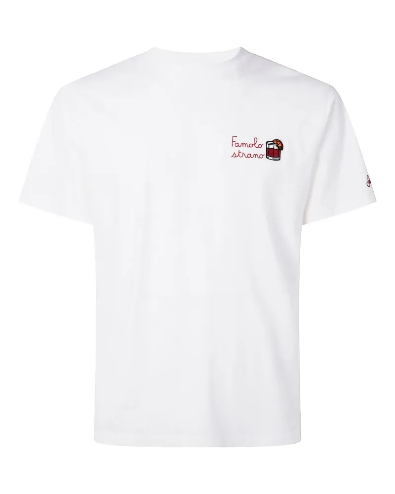 MC2 Saint Barth Besticktes T-Shirt - Weiß Weiß