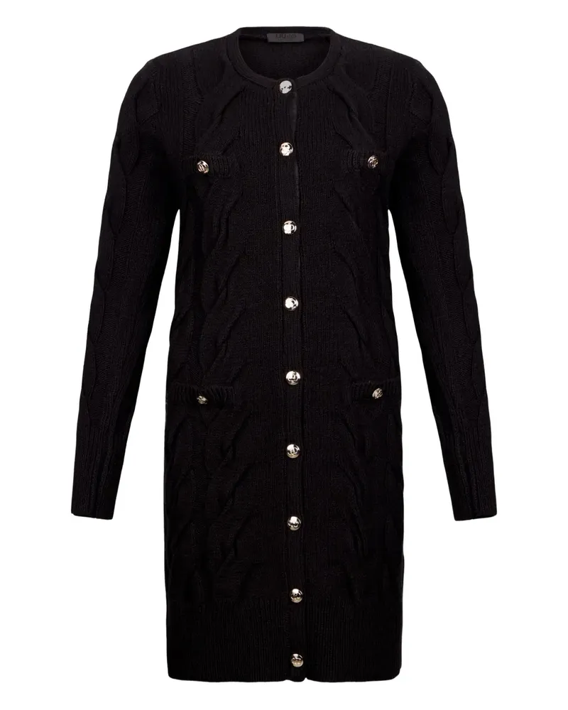 Liu Jo Kleid mit Zopfmuster - Schwarz Schwarz