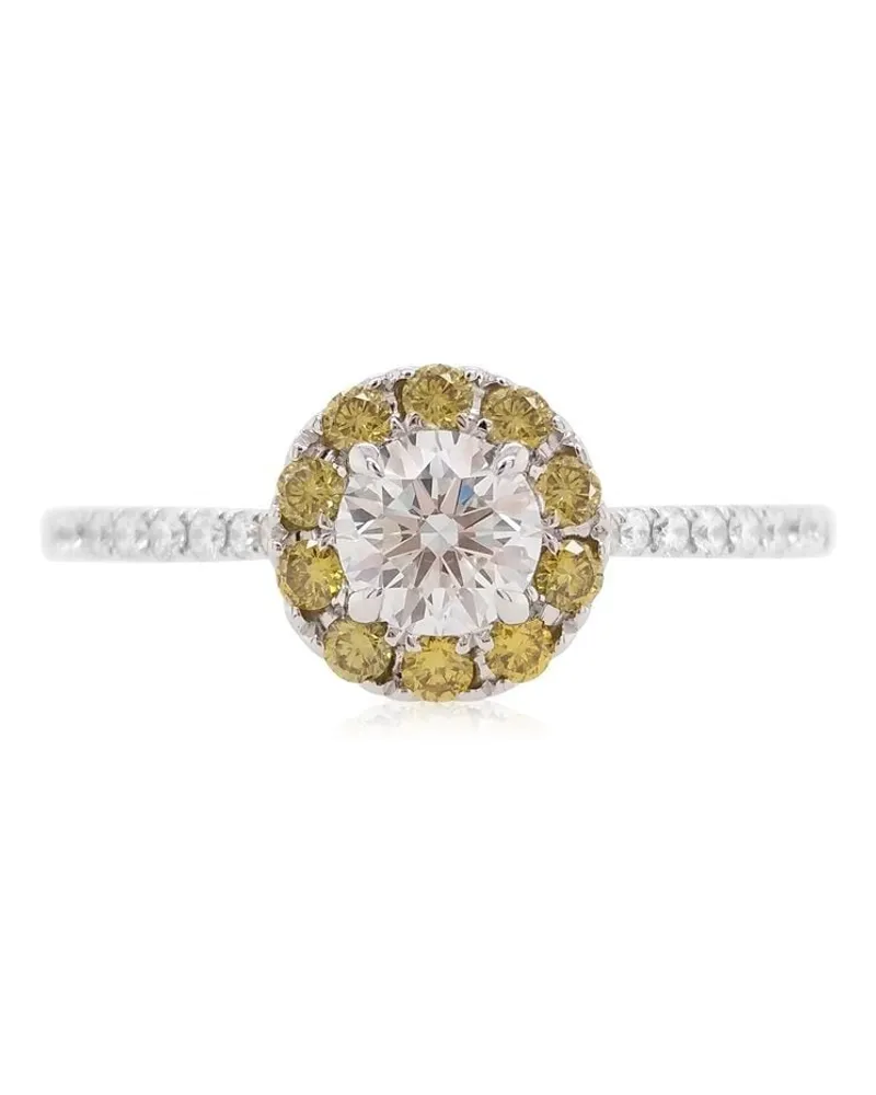 HYT Jewelry 18kt Weißgoldring mit Diamanten - Silber Silber