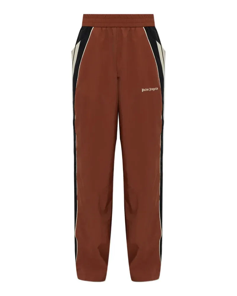 Palm Angels logo-appliqué track pants - Braun Braun