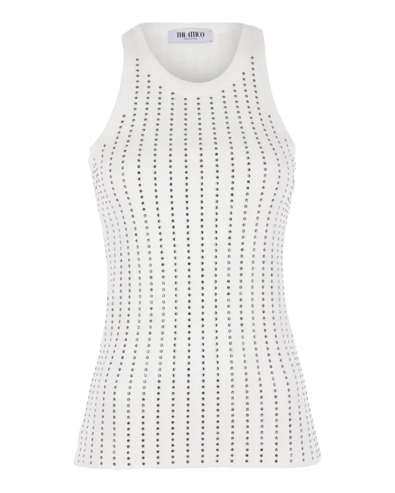 ATTICO embellished top - Weiß Weiß