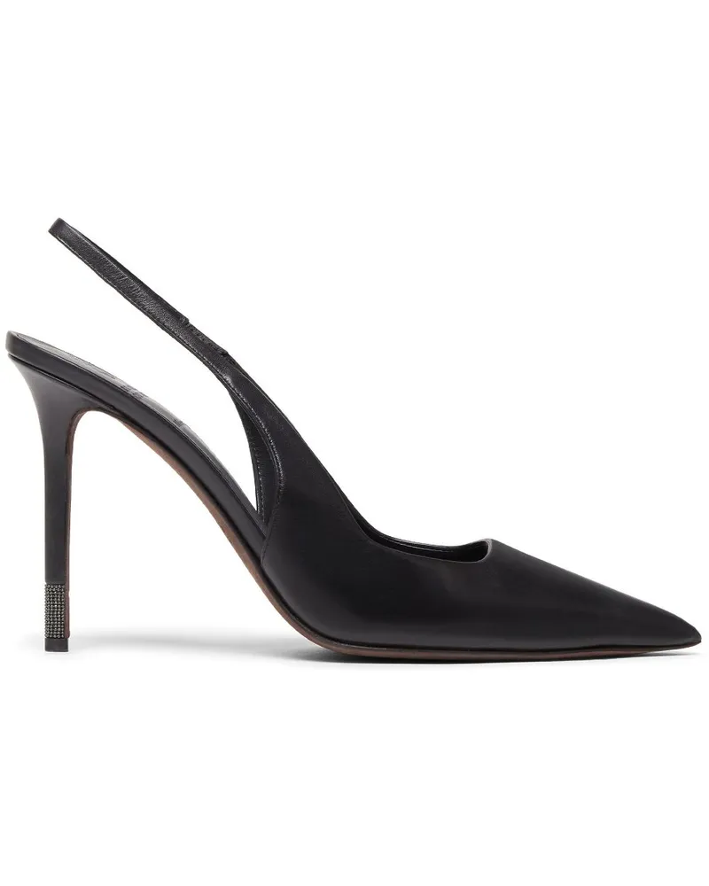 Brunello Cucinelli Slingback-Pumps mit Monili-Detail - Schwarz Schwarz