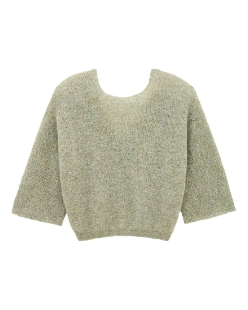 ba&sh Isaac V-back button-fastening sweater - Grün Grün