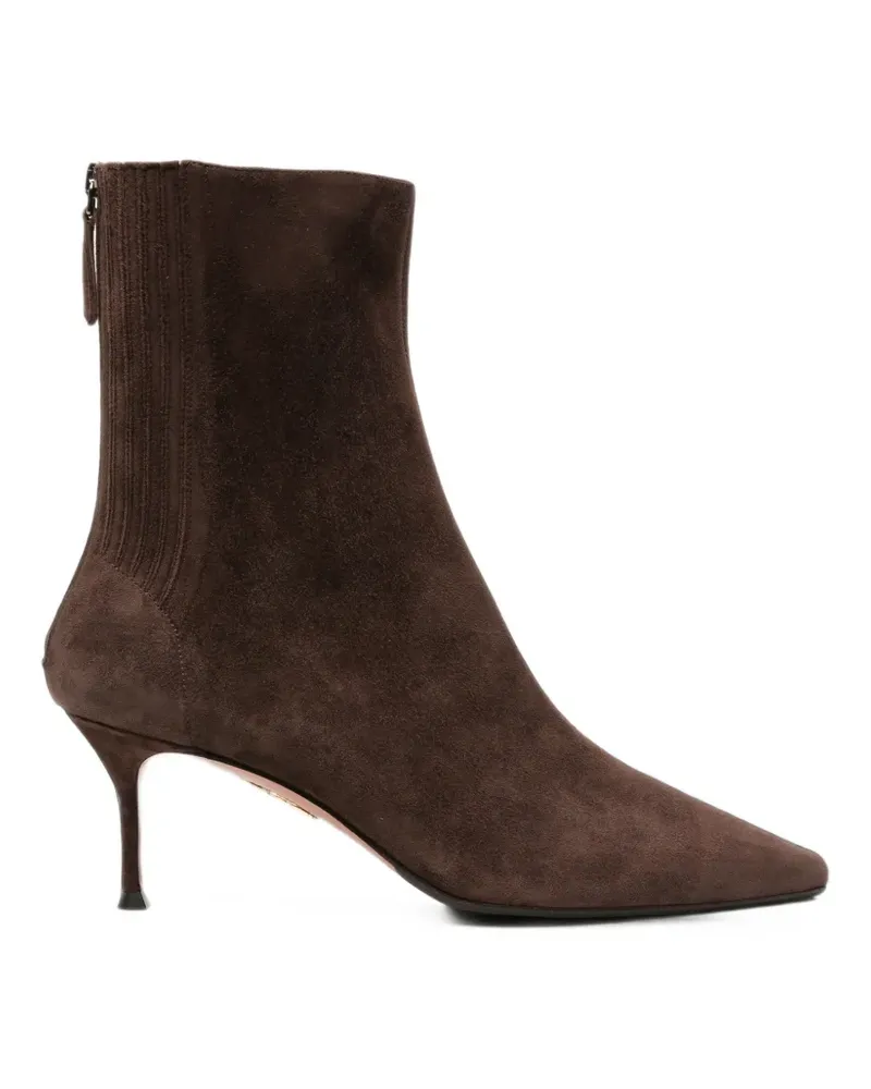 Aquazzura Saint Honoré Stiefeletten aus Wildleder - Braun Braun