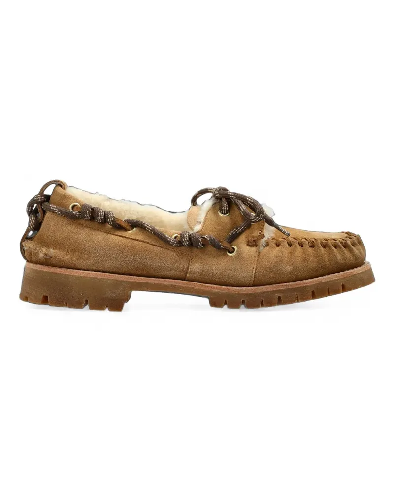 Golden Goose Cruise Segelschuhe mit Pelz - Braun Braun