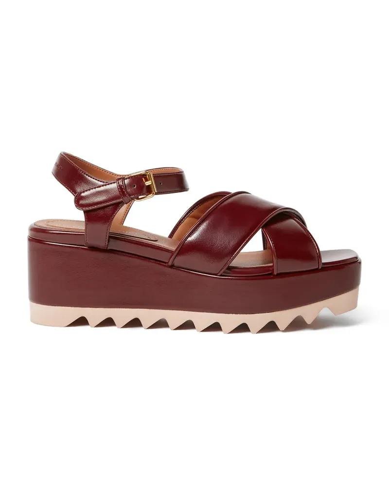Stella McCartney Sandalen mit überkreuzten Riemen - Rot Rot