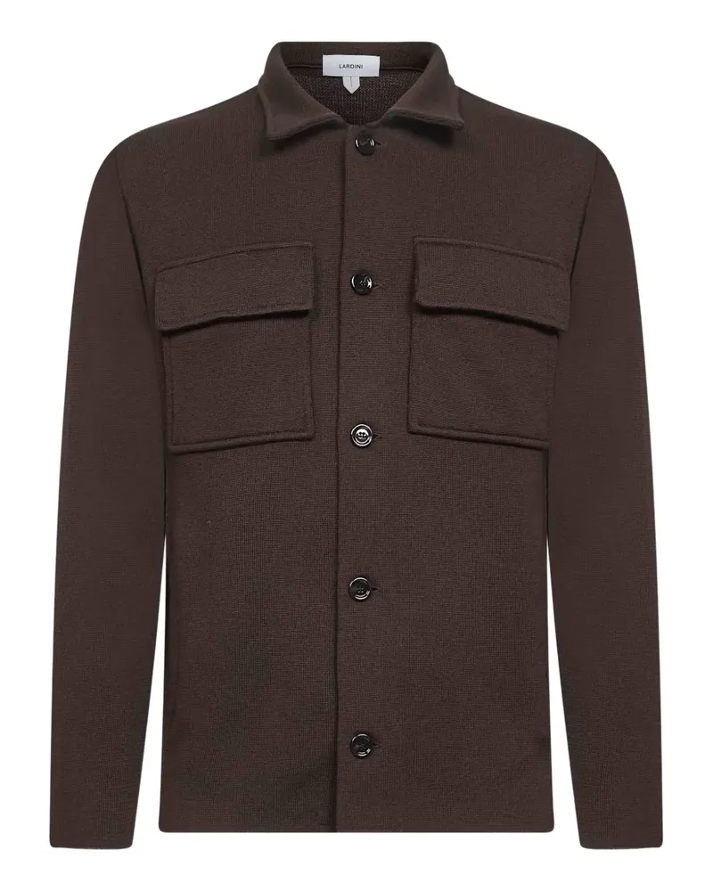 LARDINI virgin wool shirt jacket - Braun Braun