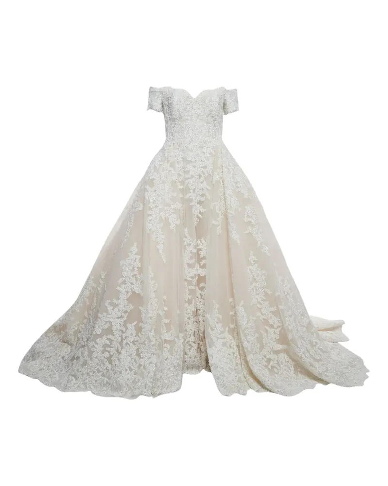 Zuhair Murad Pre-owned Brautkleid mit Spitzenstickerei - Weiß Weiß