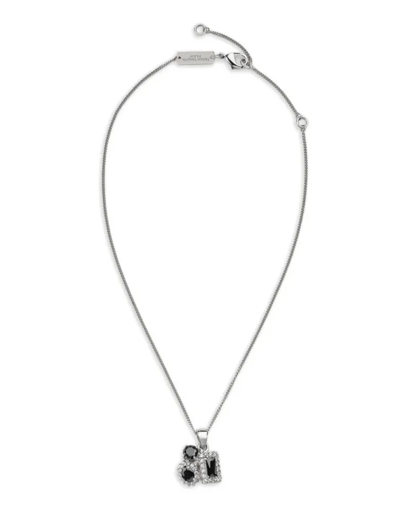 Maison Margiela cluster-pendant zirconia necklace - Silber Silber