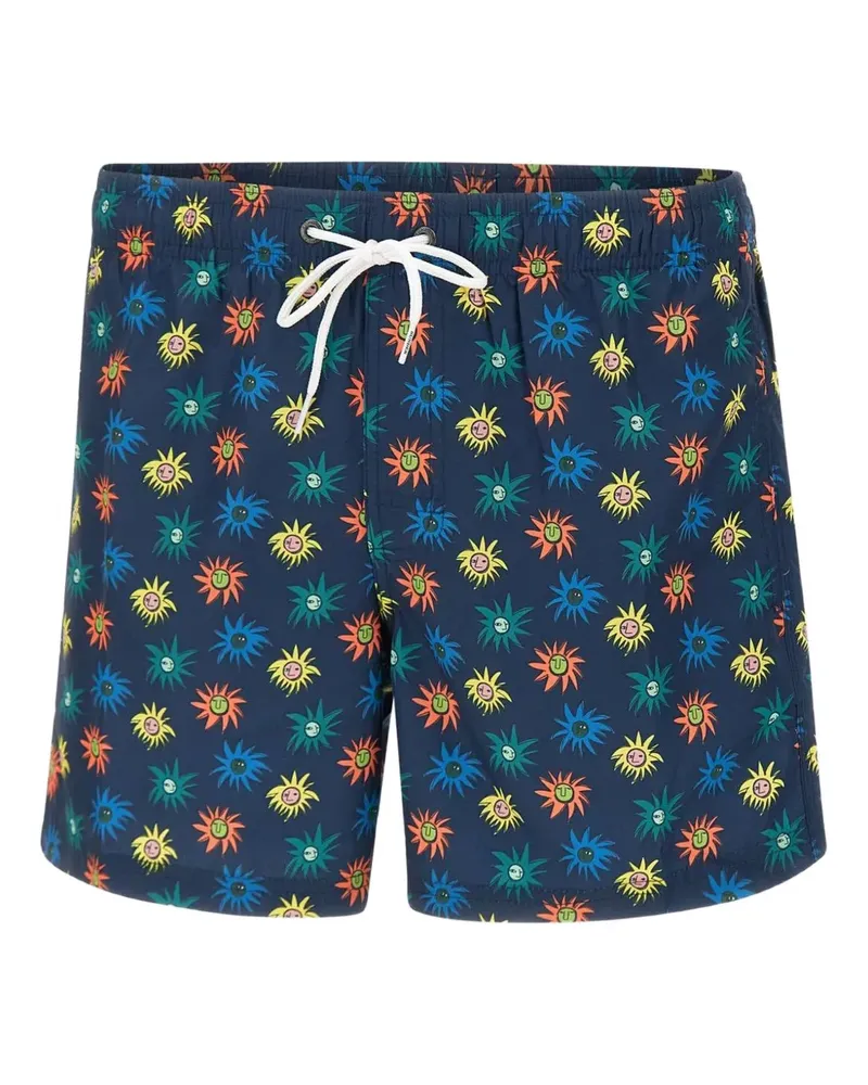 Sundek Badeshorts mit Löwen-Print - Blau Blau