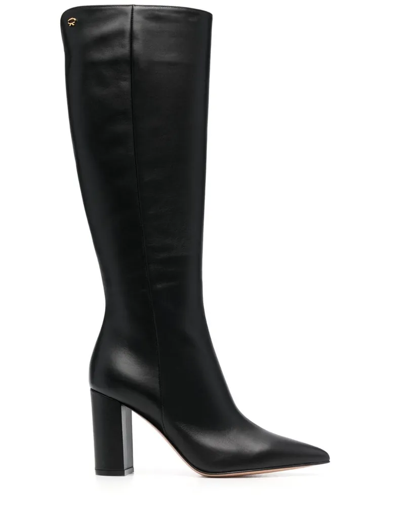 Gianvito Rossi Stiefel mit spitzer Kappe - Schwarz Schwarz