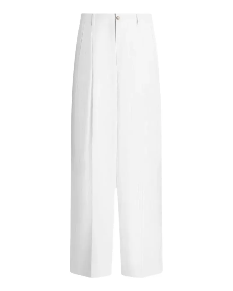 Dolce & Gabbana Plissierte Hose - Weiß Weiß
