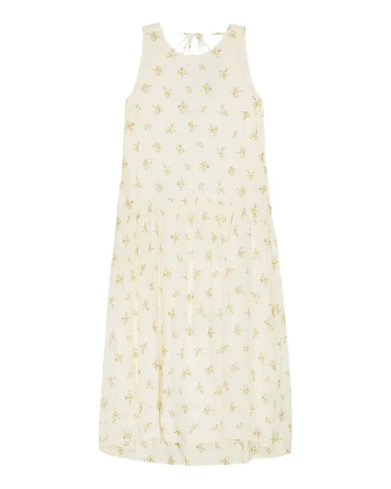 Ganni Kleid mit Blumen-Print - Nude Nude