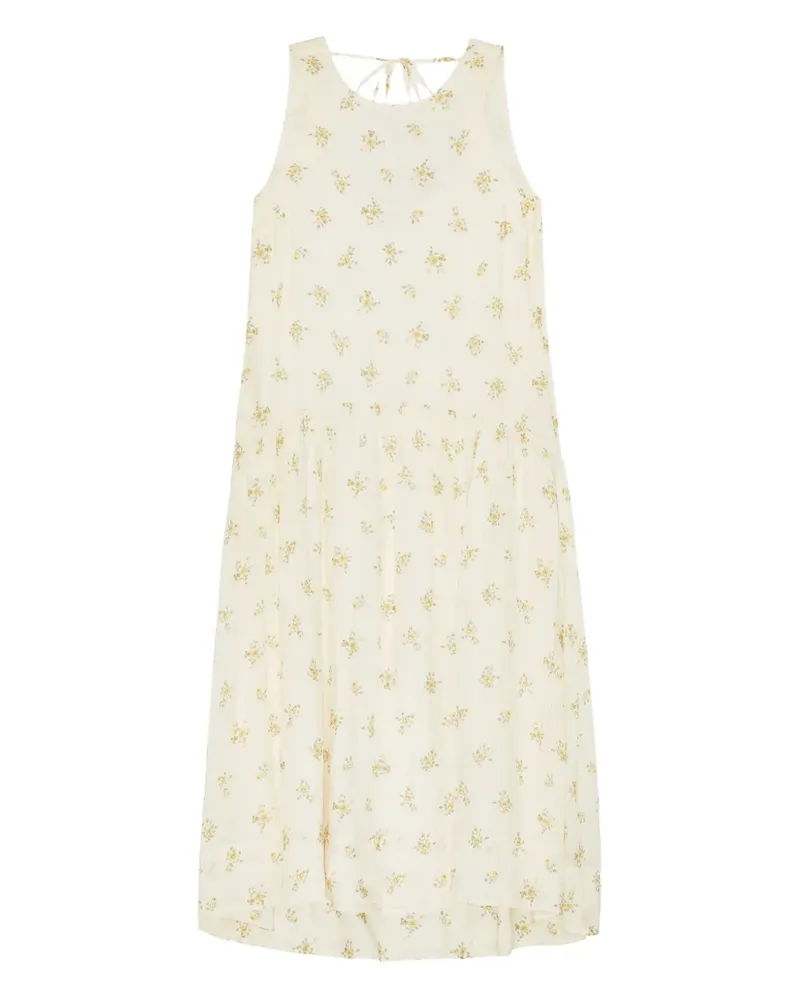 Ganni Kleid mit Blumen-Print - Nude Nude