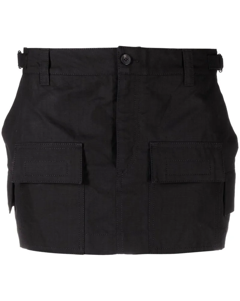 WARDROBE.NYC Black Cargo Pockets Mini Skirt Schwarz