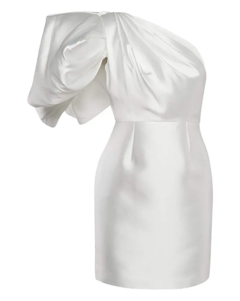 Solace London Midikleid mit Puffärmeln - Weiß Weiß