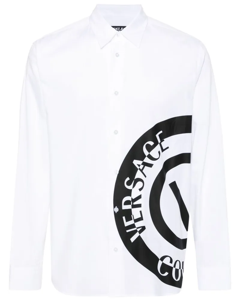 Versace Jeans Hemd mit Logo-Print - Weiß Weiß