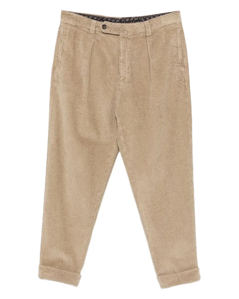 Berwich Chiaia GD pleated corduroy trousers - Nude Nude