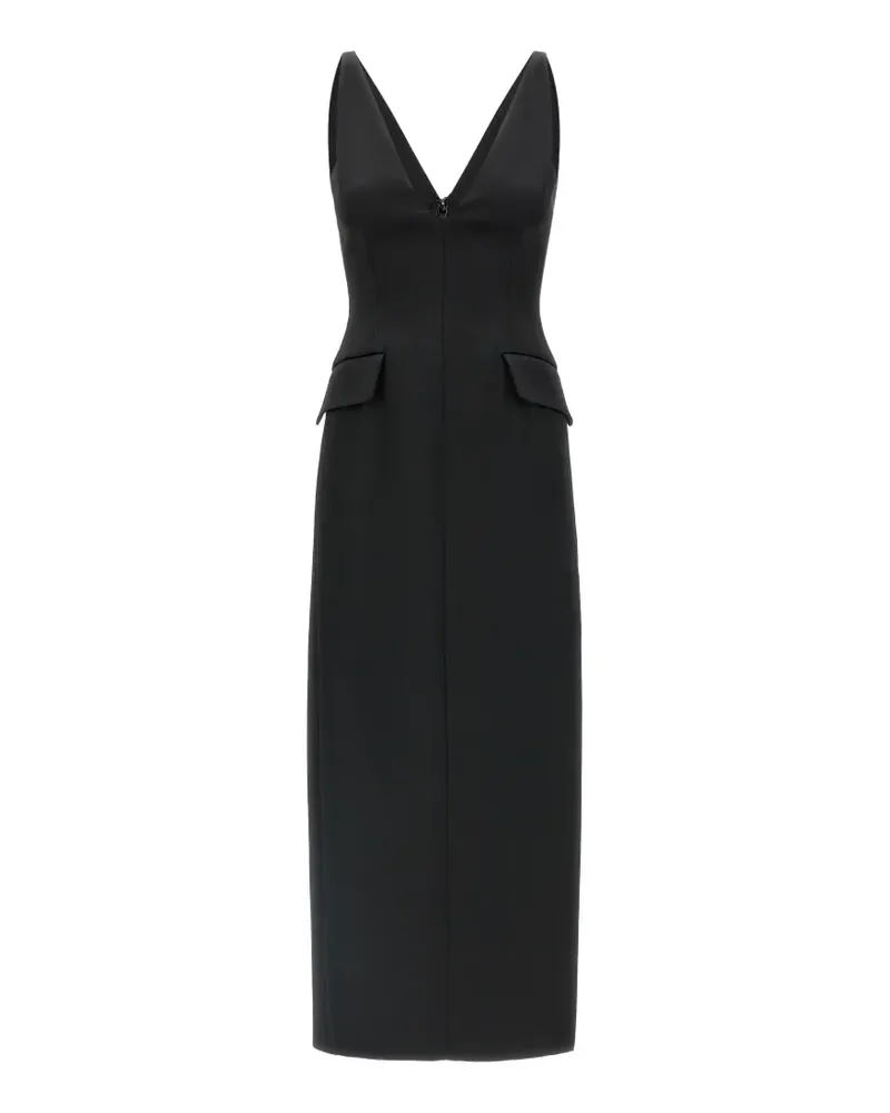 SPORTMAX V-neck maxi dress - Schwarz Schwarz