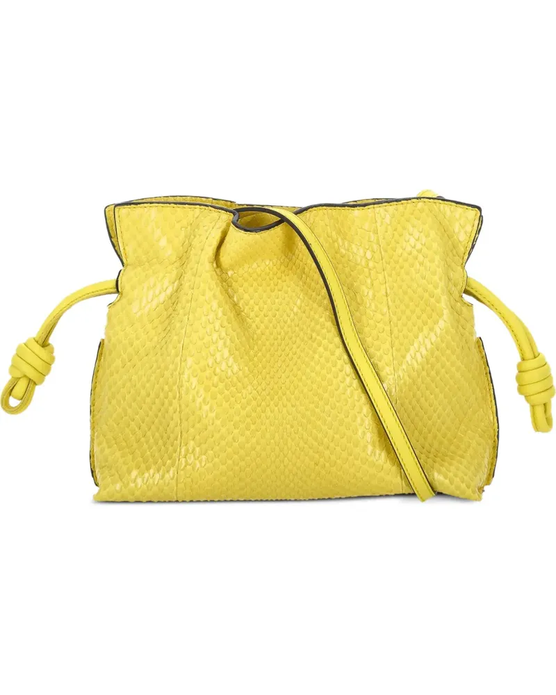 Loewe Flamenco python clutch bag - Gelb Gelb