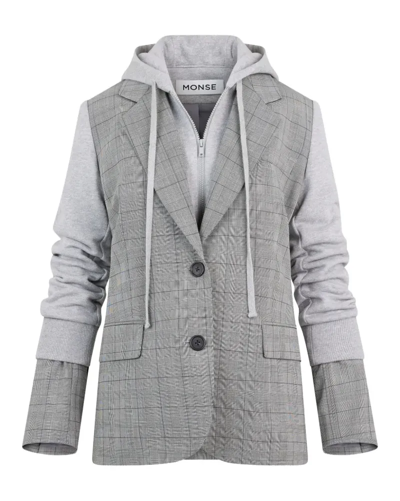 Monse Deconstructed Combo Kapuzenjacke - Grau Grau