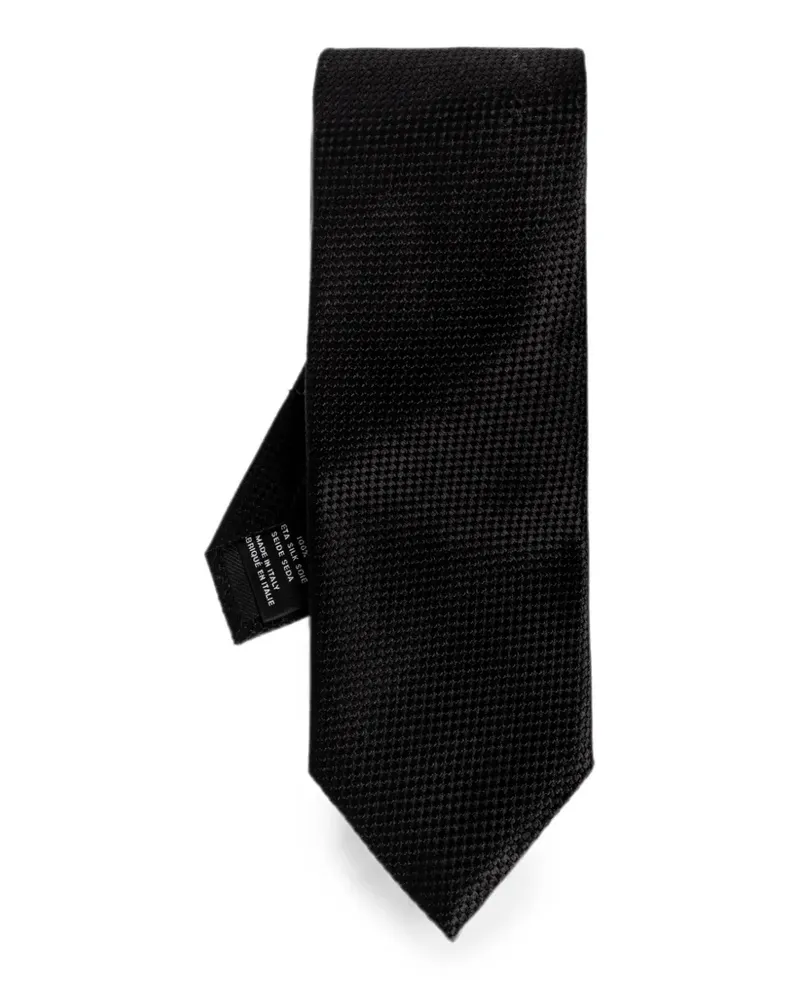 Tom Ford Krawatte aus Seide mit Karomuster - Schwarz Schwarz