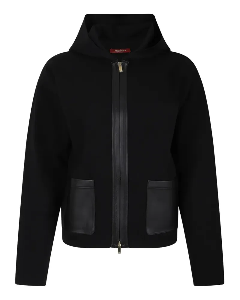 Max Mara Colimbo leather-trimmed hoodie - Schwarz Schwarz