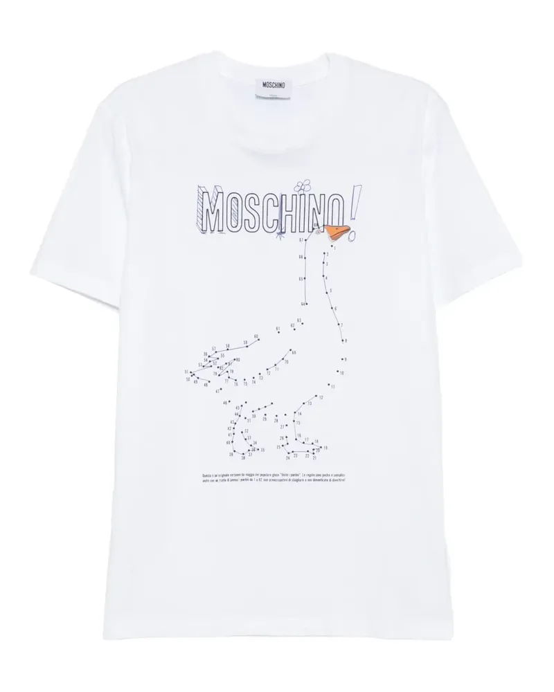 Moschino logo-print cotton T-shirt - Weiß Weiß