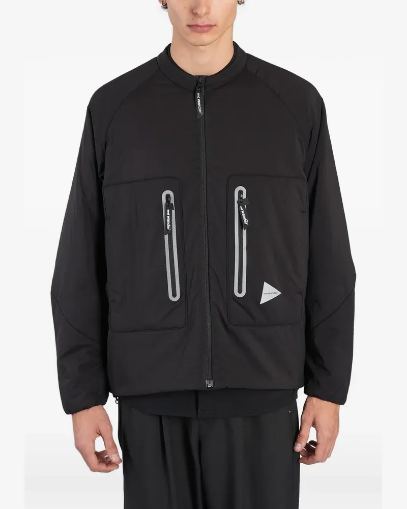 and wander zip-up pocket-detail jacket - Schwarz Schwarz