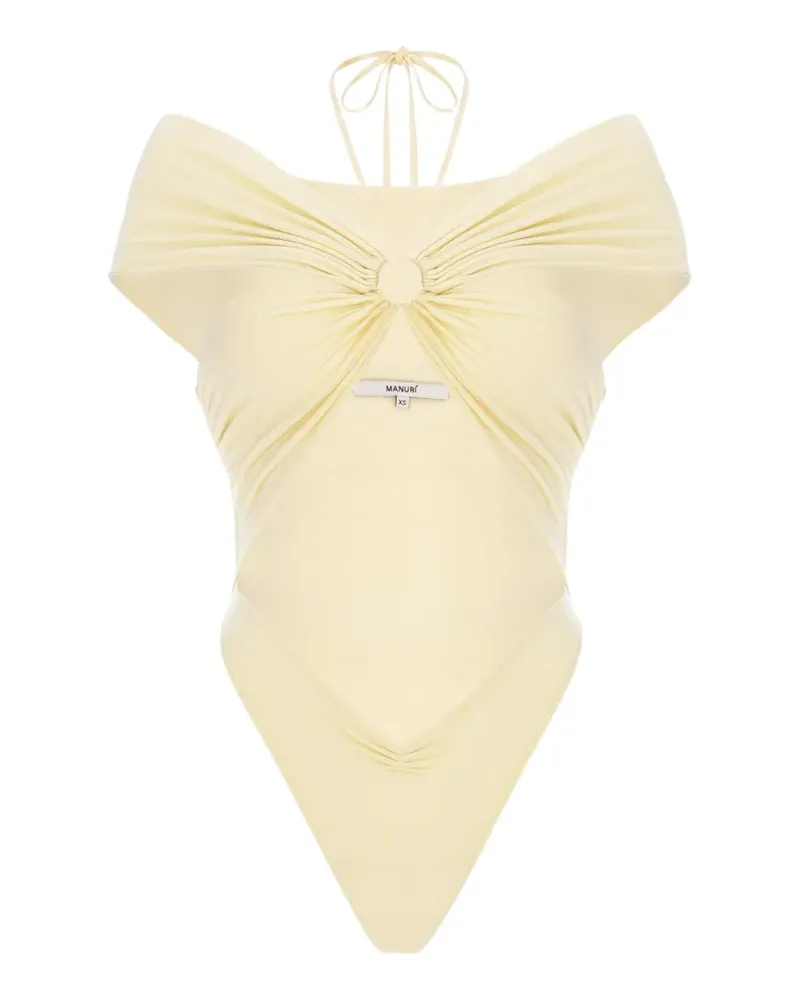 MANURÍ Eleni cut-out off-shoulder bodysuit - Gelb Gelb