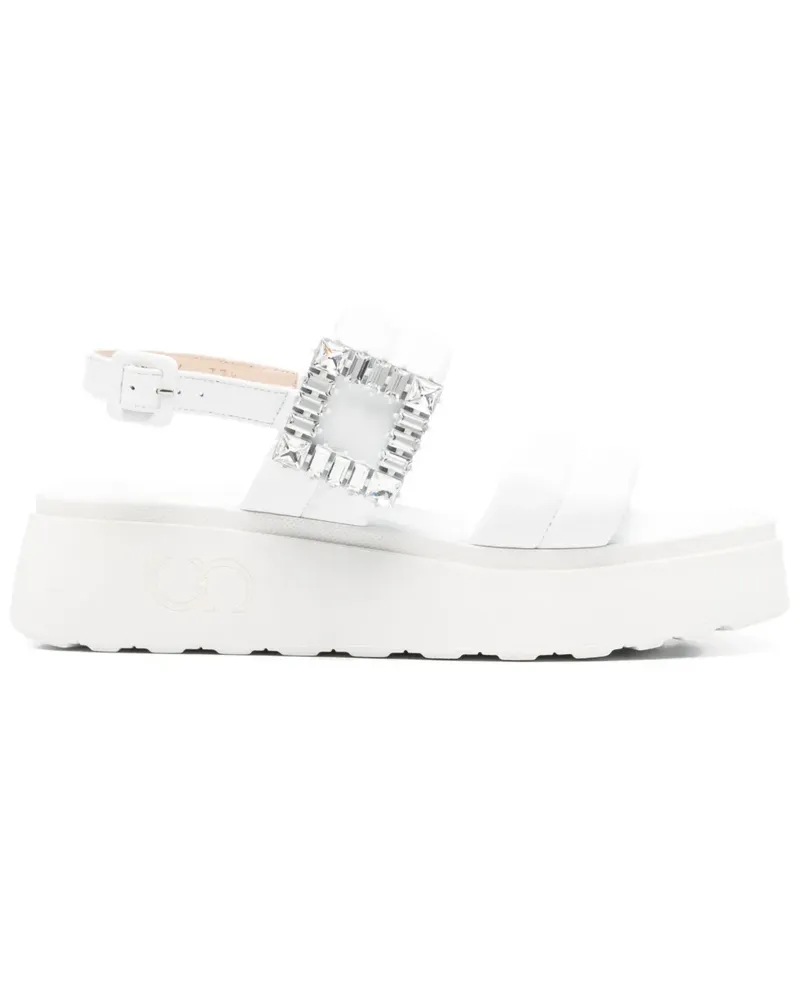 Casadei Sandalen mit Kristallen 40mm - Weiß Weiß