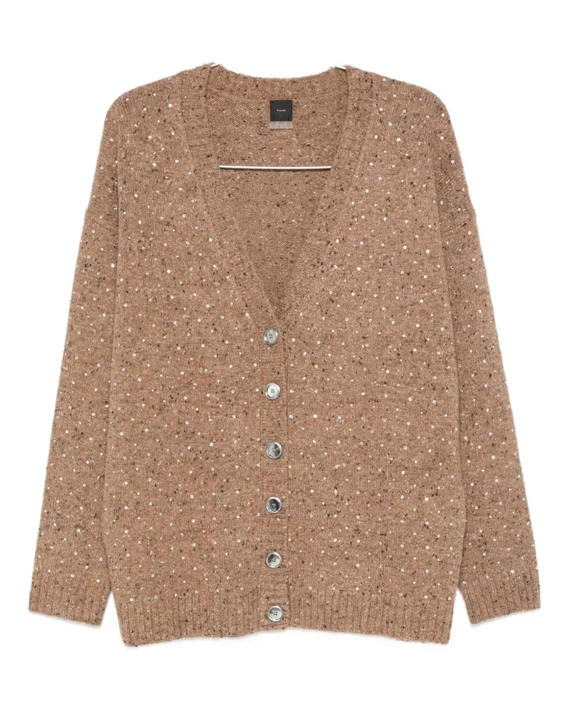 Pinko Cardigan mit Strass - Nude Nude