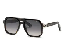 Sonnenbrille mit Doppelsteg - Braun