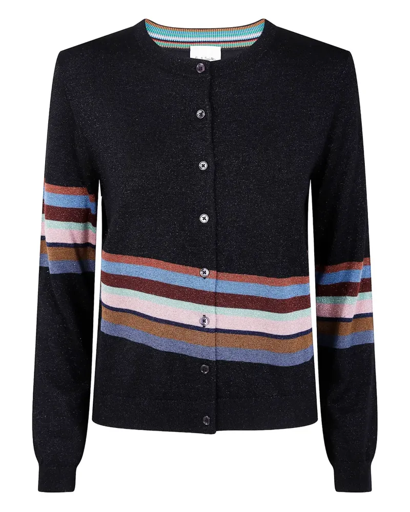 Paul Smith Cardigan mit Glitter-Streifen - Schwarz Schwarz