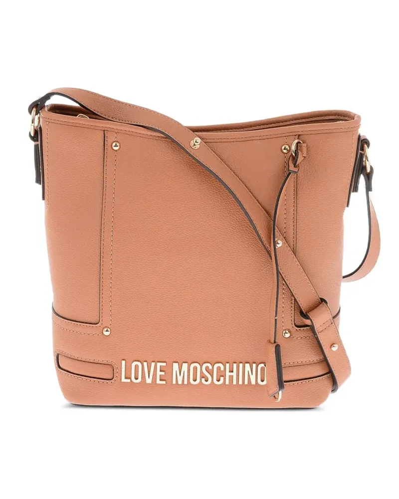 Moschino Schultertasche mit Logo - Braun Braun