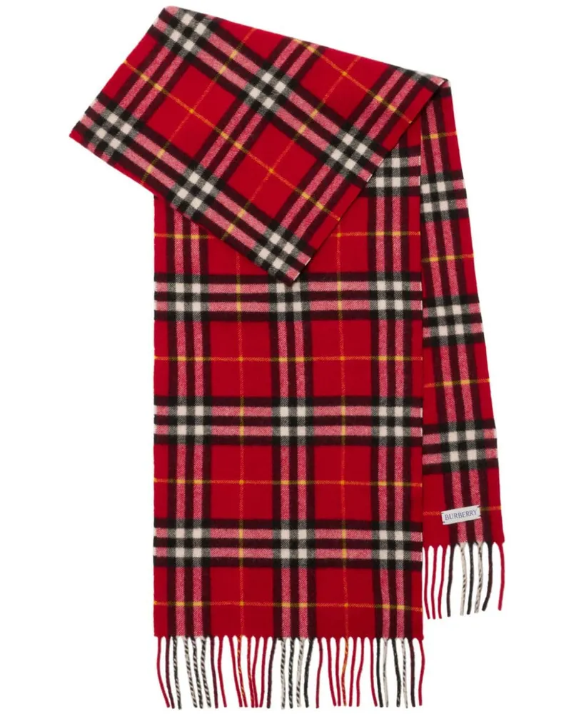 Burberry Karierter Kaschmirschal - Rot Rot