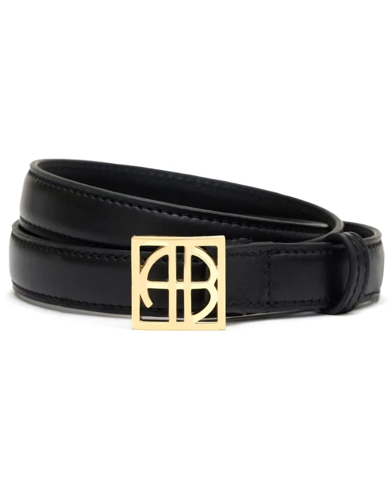 Anine Bing Gürtel mit Monogramm - Schwarz Schwarz