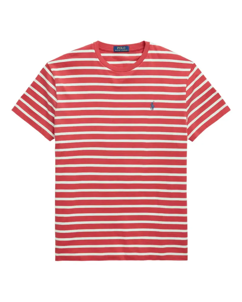Ralph Lauren Gestreiftes T-Shirt mit Logo - Rot Rot