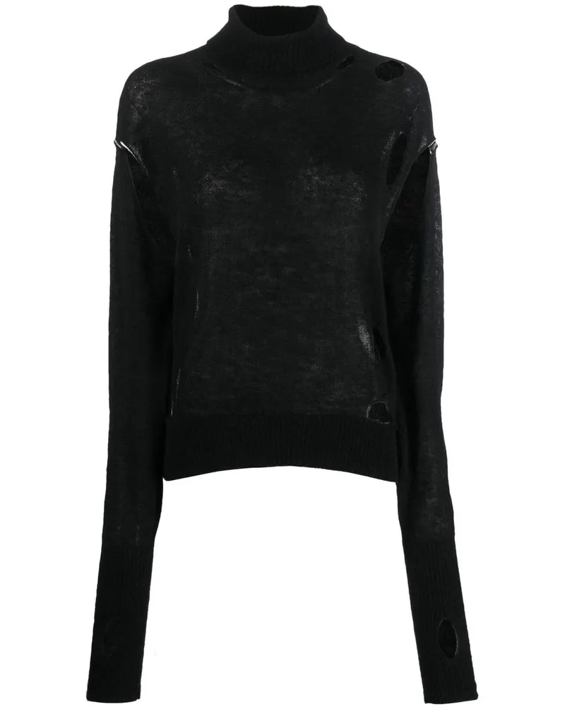 Maison Margiela Pullover mit Stehkragen - Schwarz Schwarz