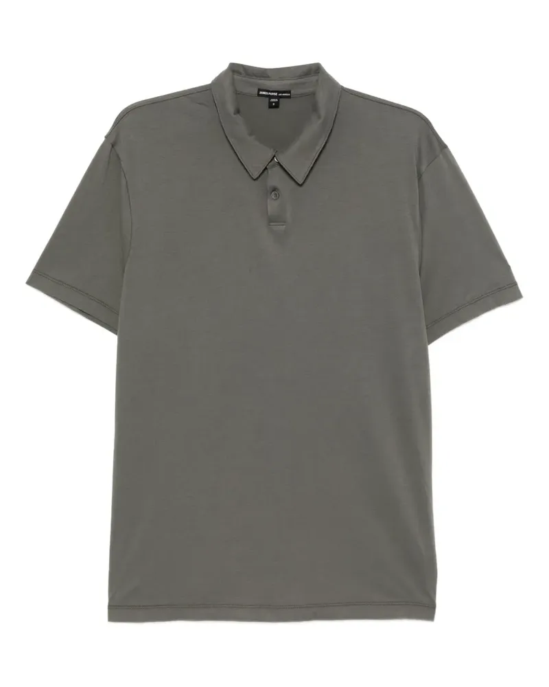 James Perse Poloshirt mit gebürstetem Lotus - Grün Grün
