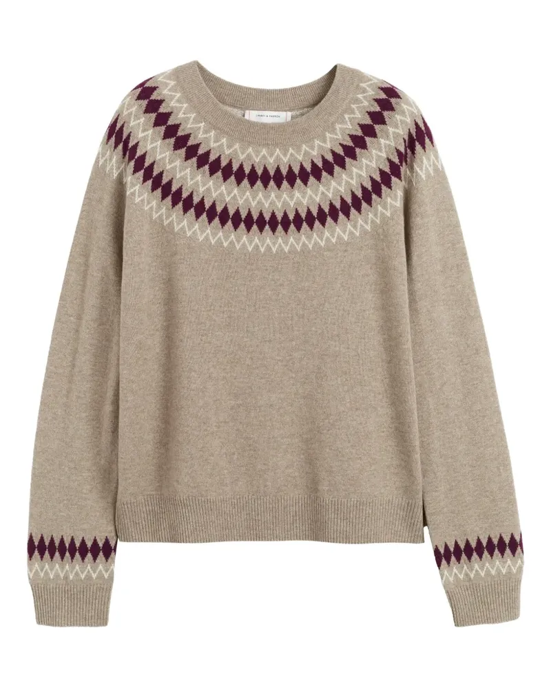 Chinti & Parker Pullover in Fair-Isle-Strick - Nude Nude