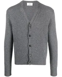 AMI Paris Cardigan mit V-Ausschnitt Grau