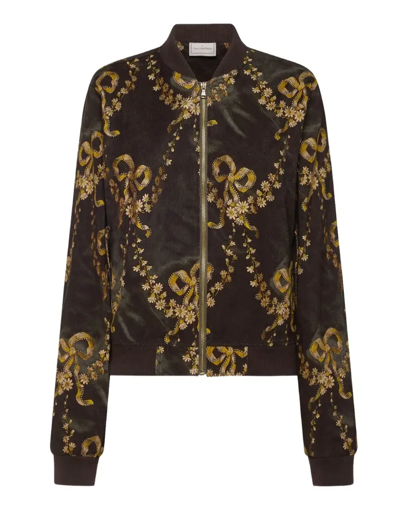 Pierre-Louis Mascia Amadox floral-print jacket - Braun Braun