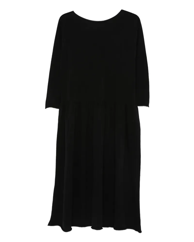 Daniela Gregis Gerafftes Midikleid - Schwarz Schwarz