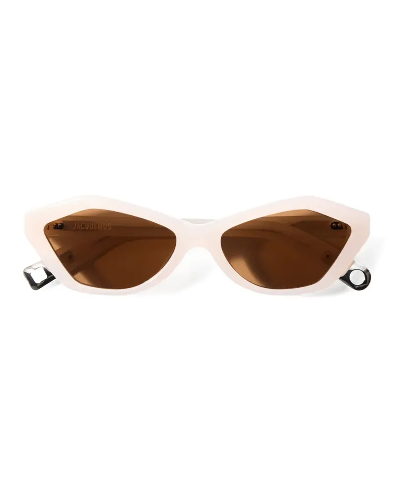 Jacquemus Geometrische Bambino Sonnenbrille - Nude Nude